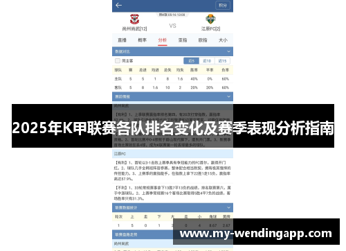 2025年K甲联赛各队排名变化及赛季表现分析指南 2025年K甲联赛各队排名变化及赛季表现分析指南