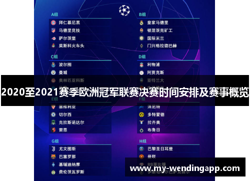 2020至2021赛季欧洲冠军联赛决赛时间安排及赛事概览